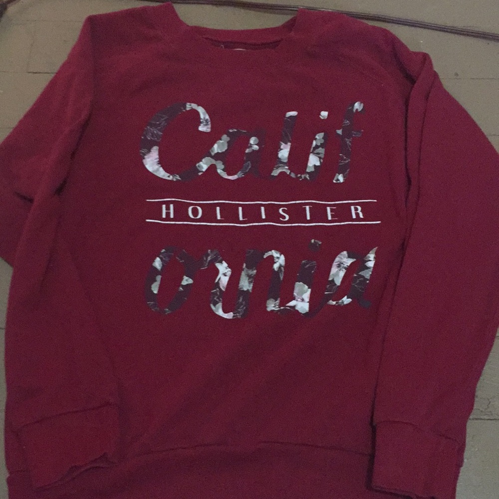 Red Hollister California Sweater/Sweatshirt
